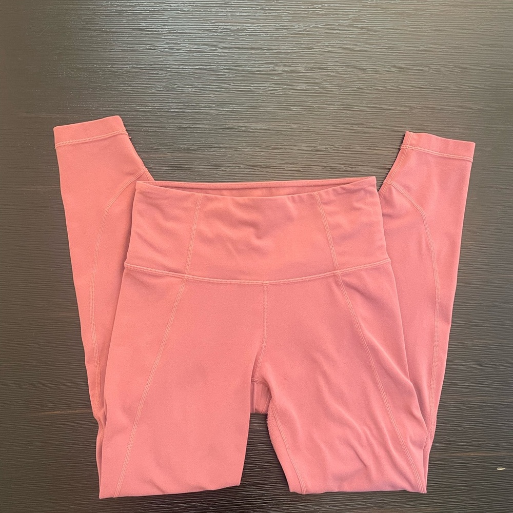 Athleta Pink PowerVita Salutation Yoga Pants Leggings! Sz XS